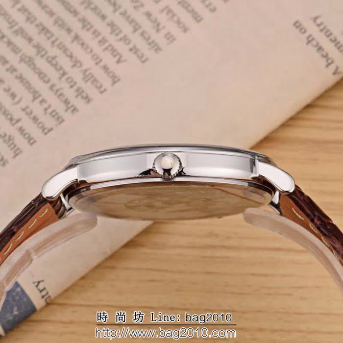 LONGINES浪琴 牛皮錶帶石英情侶對表  WSS1859